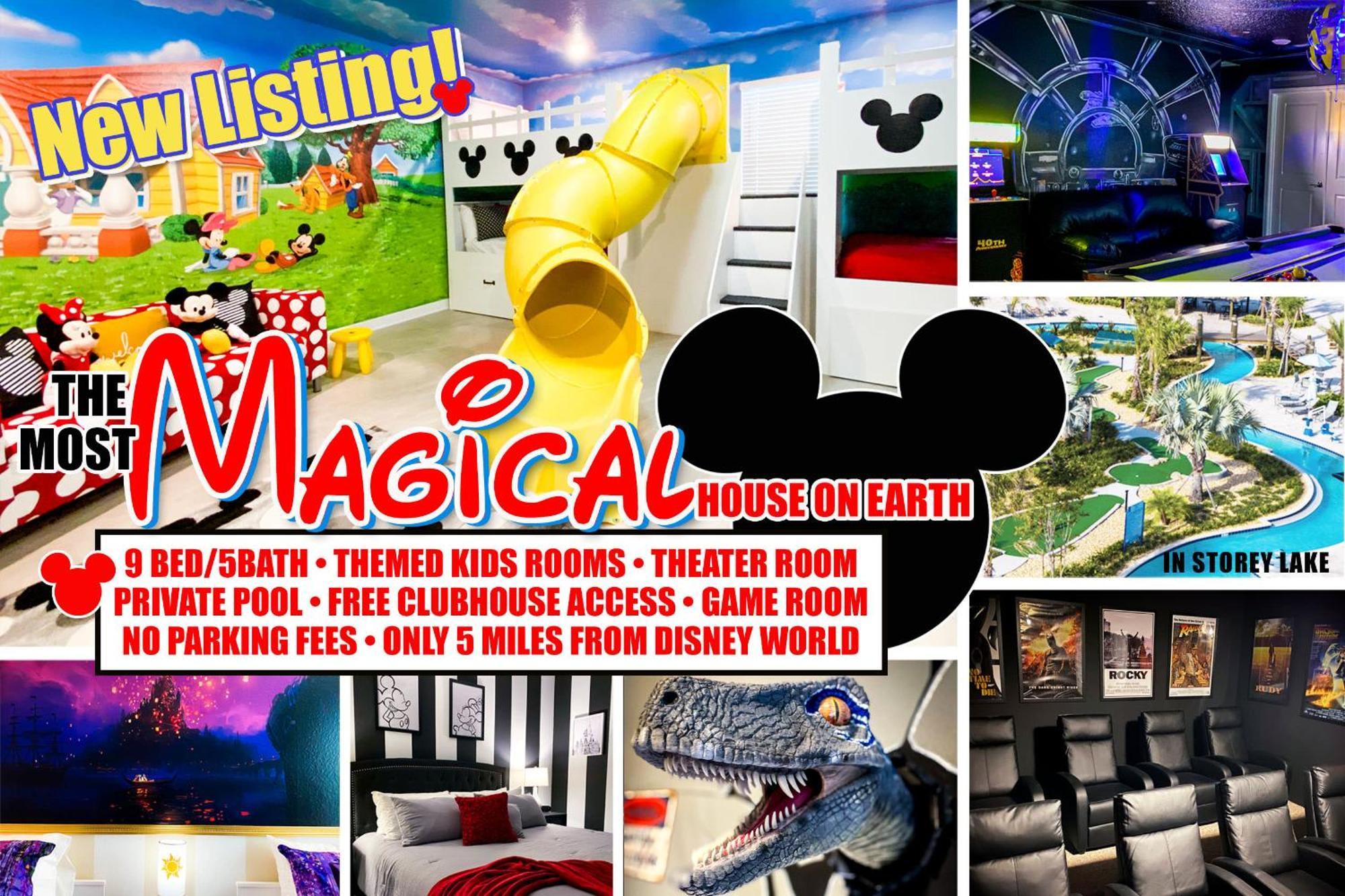 Magical Family Vacation Home Near Disney World At Storey Lake, Star Wars Gameroom, Pool, Theater, Mickey Slide, Sleeps Up To 28 基西米 外观 照片